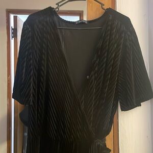 Black velvet dress plus size